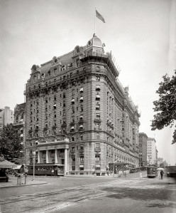 Willard Hotel, Washington, DC--scene of some of the action in THE GERMAN AGENT